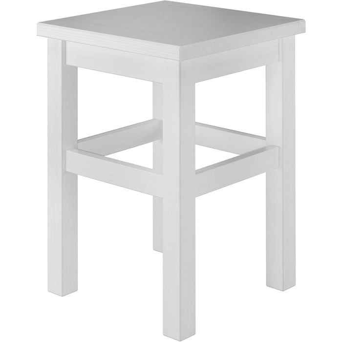 Erst-Holz Tabouret en Bois Massif Pin Blanc 45 cm de hauteur sans dossier meuble dappoint