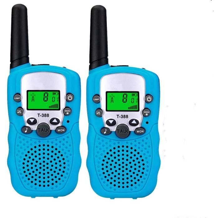 Talkie-Walkie Enfants - Non spécifié - Portée 3 km - 8 canaux - Couleur Bleu - Jeux - Jouets