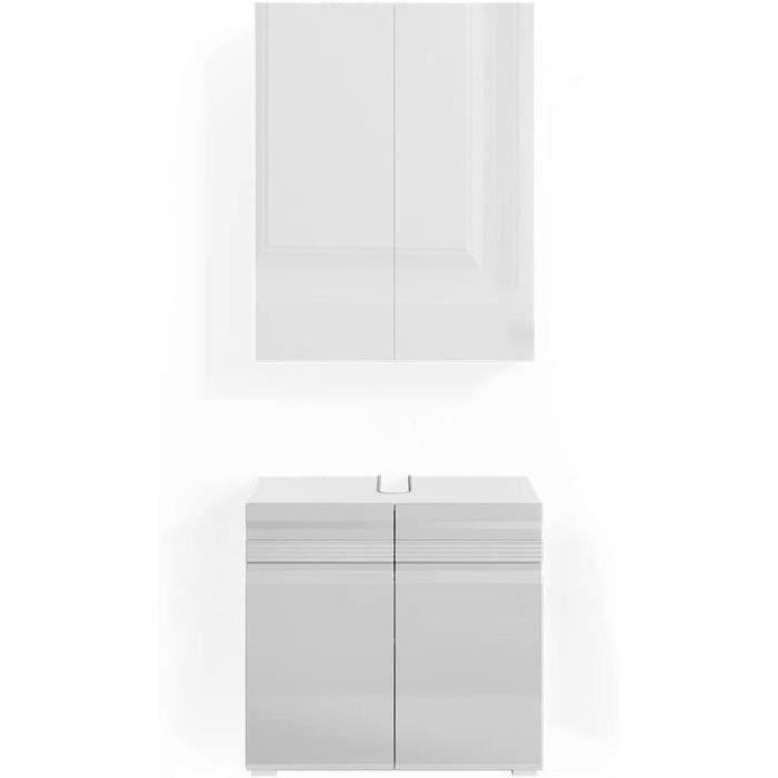 Ensemble De Meubles De Salle De Bain Ilias, Blanc, 3 Parties