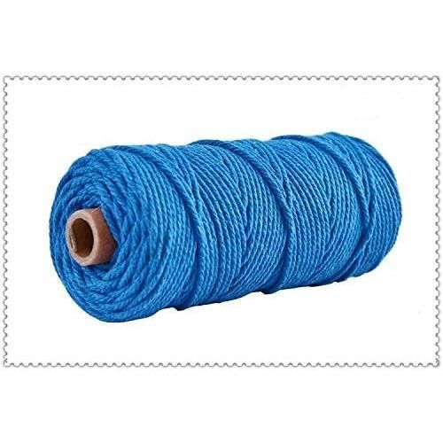 Cordelette Coton Torsadée 3 Mm - Rouleau De 100 Mètres - Couleur Orange (et Autres) - Pour Macramé, Décoration, Jardin, Emballage Cadeau - Naturelle Et Biodégradable