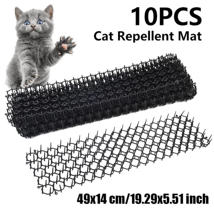 12 Pièces Tapis Répulsif Chat Universel 20x15 Cm - Anti Chat Réutilisable Avec Chevilles Et Attaches