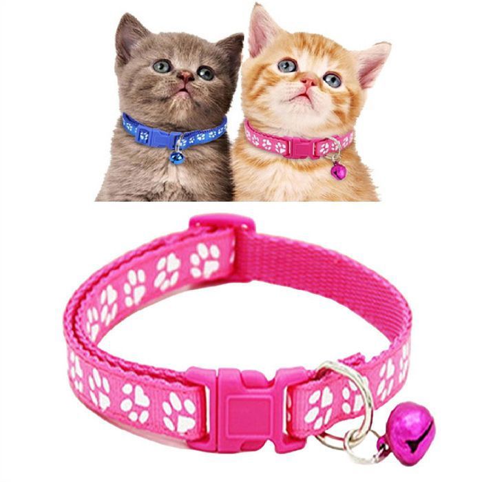 Comparer les prix de Collier chat - Non spécifié - Rose - Avec clochette - Taille réglable - Durable et confortable