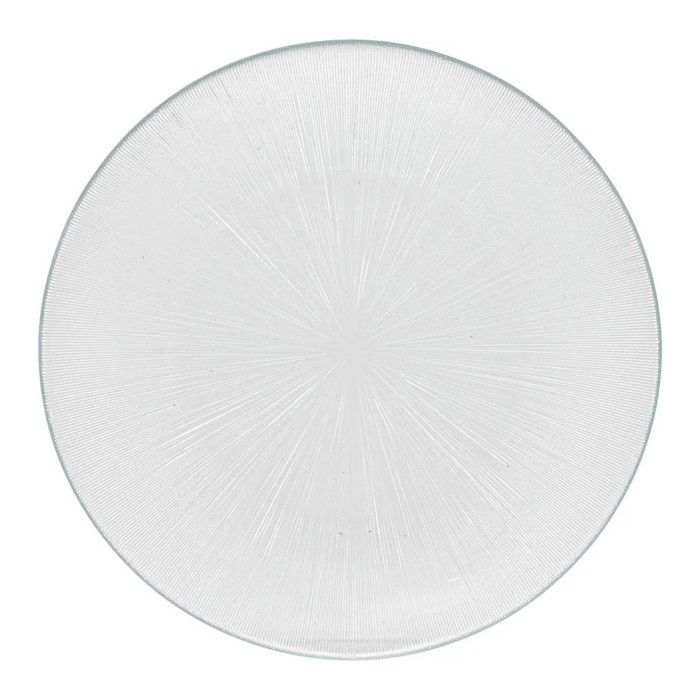 Lot de 6 Assiettes Plates Elise 26cm Transparent