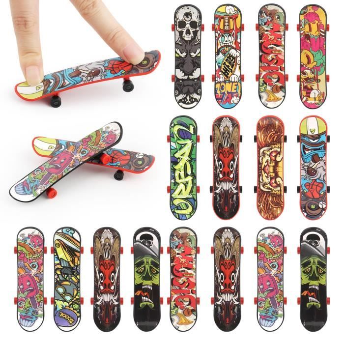 Lot de 24 mini skateboards créatifs pour doigts - Mini skateboards pour  doigts - Pour skateboard à main - Mini touche - Pour patineuse à doigts 
