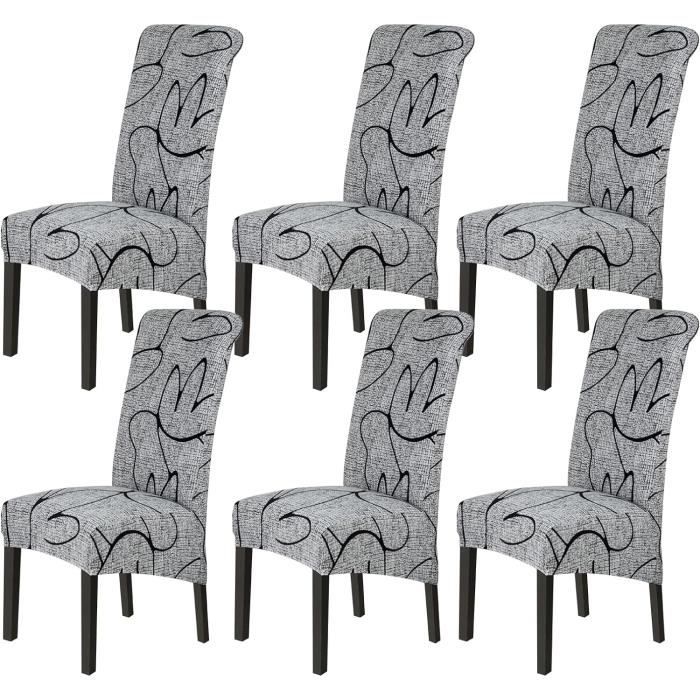 Lot De 4 Ou 6 Housses De Chaise Extensibles - Velours Lavable Pour Salle à Manger, Mariage, Bureau