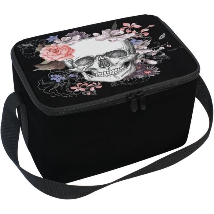 Chapeau De Noël Adulte Motif Tête De Mort Violet – En Tissu Peluche Polyester, Avec Bord Et Pompon Blancs – Pour Fêtes, Halloween, événements - 9