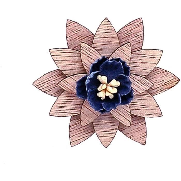 Broche Boutonnière Fleur Rouge Satin - Fait Main USA - Pour Costume Smoking Mariage