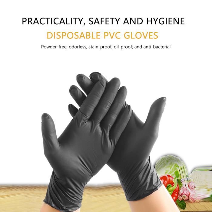 Gants latex noir cuisine clearance