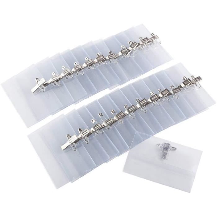 Mnrkaoic Lot De 50 Porte-Étiquettes Plastique En L Transparent 7x4 Cm - Bureau, Boutique, Supermarché