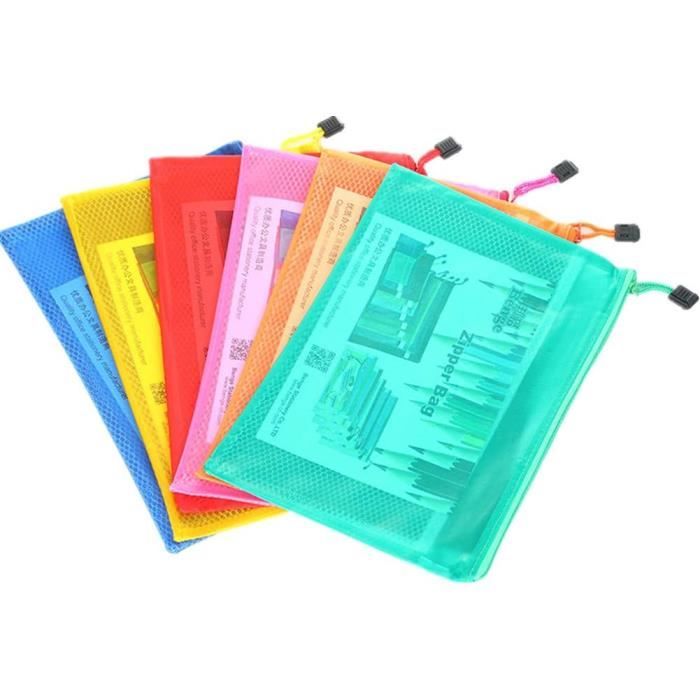 Lot De 12 Pochettes En Maille Plastique Transparent Zip - Taille B8 (13x10 Cm) - Étanches, Pour Documents, Reçus, Cosmétiques, Voyage