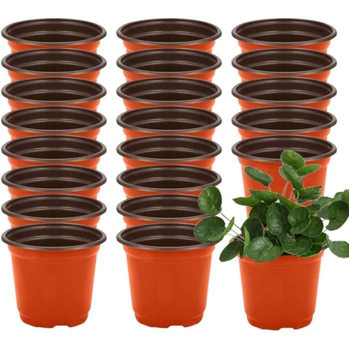JERIA - Lot De 200 Pots De Semis En Plastique De 10 Cm, Pots