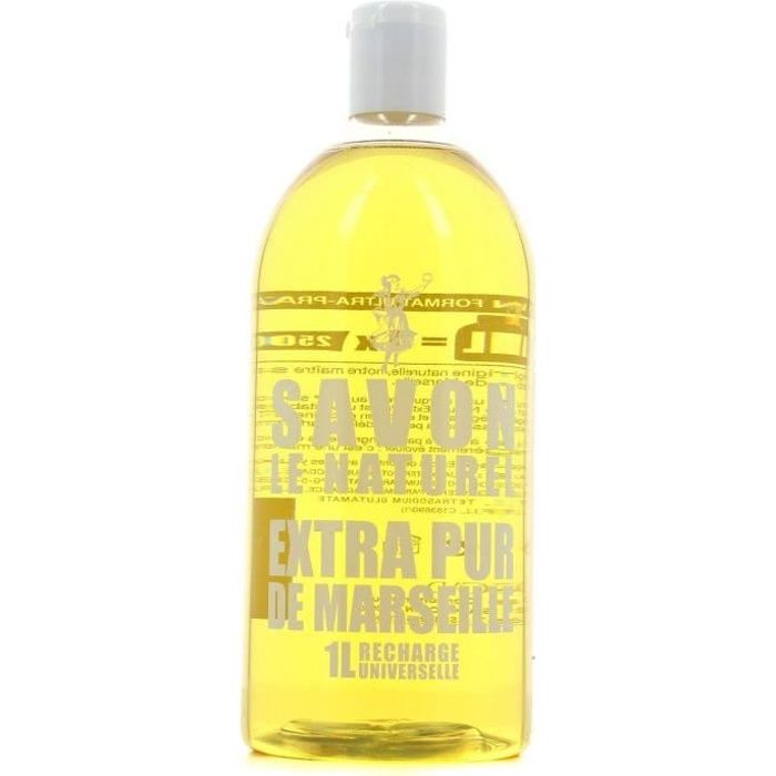 Savon liquide SAVON LE NATUREL Extra Pur de Marseille Recharge Universelle de 1 L Cdiscount Savon liquide SAVON LE NATUREL Extra Pur de Marseille Recharge Universelle de 1 L Cdiscount