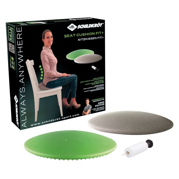SCHILDKRÖT Fit Plus coussin dassise fitness vert/gris – soutien lombaire active les muscles