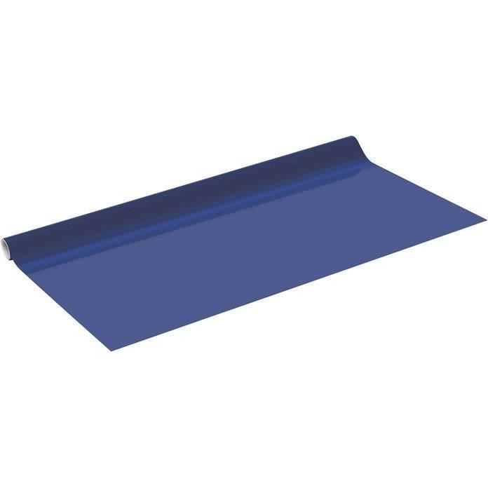 Adhésif rouleau uni brillant bleu royal 2mx45cm