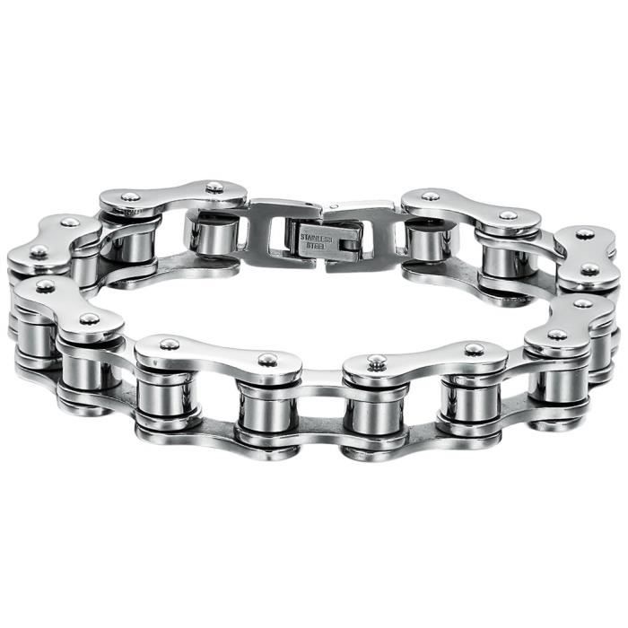 Oidea Bracelet Bracelet Homme Bracelet chaîne vélo en Acier Inoxydable