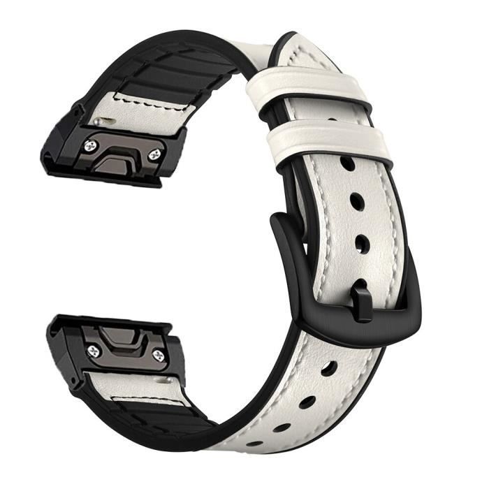 Bracelet de montre en cuir pour Fenix 5-5X Plus-6-6X Pro-MK1-935, 22 , à  montage rapide et facile 4 For Garmin 5 6 Pro -CZ8212 , - Achat/vente  bracelet de montre Cuir - Cdiscount
