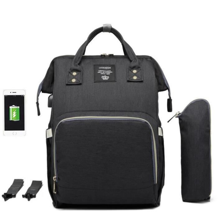 Lot De 4 Pièces Prune - Sac à Langer Maman Bébé + Accessoires - Neuf Avec étiquettes