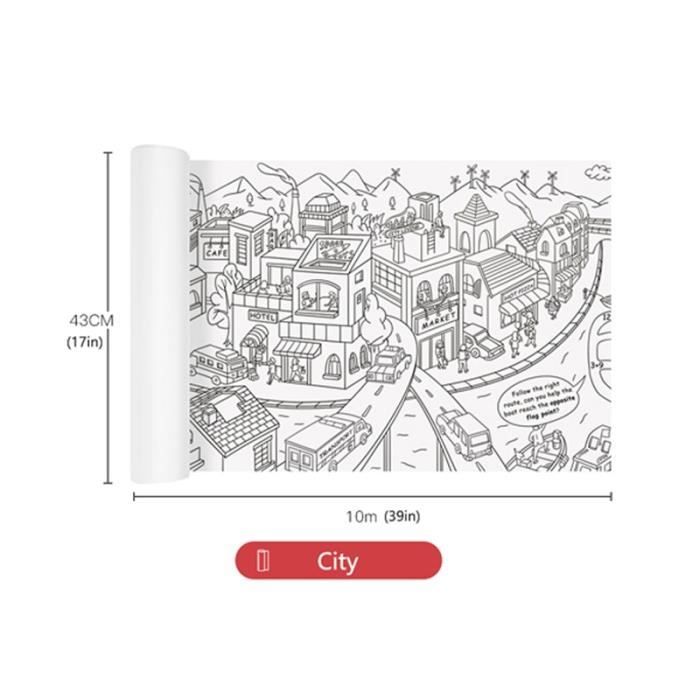 Coloriage Enfant Micerf Dessin Jouets Bebe Peinture Defilement 10m Theme Geant Scenes Element De Vie 3y Imagination Type City Cdiscount Jeux Jouets