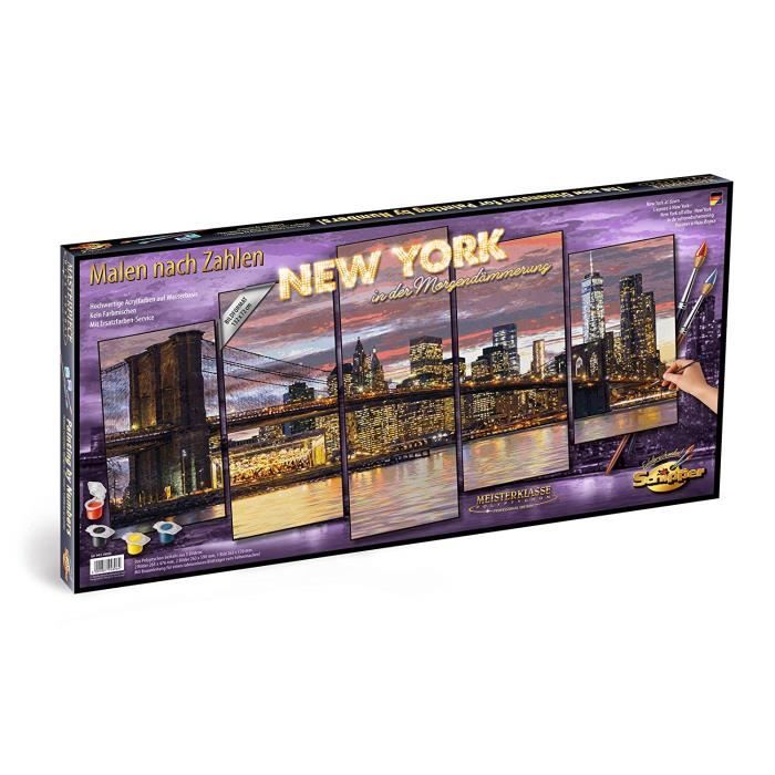 Achat Peinture A Numero Theme Ville De New York La Nuit