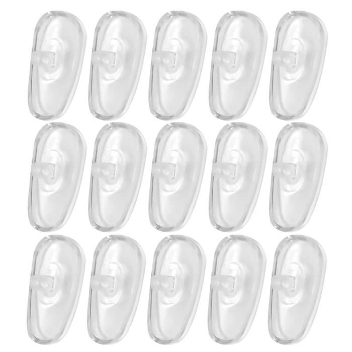 10 Paires Plaquettes Nez Silicone Anti-glisse Pour Lunettes - Transparentes, Souples, Pour Nez Plat, Sport