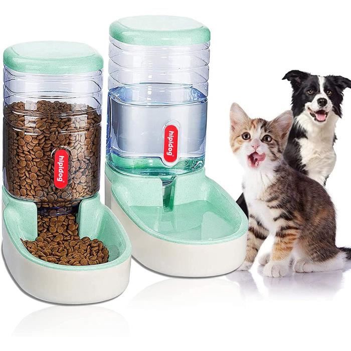 Comparer les prix de Distributeur deau et de nourriture automatique pour chats et chiens - ZGEER - 38 L - Vert - Plastique