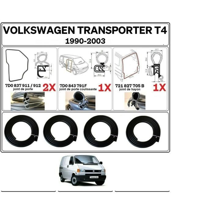 2x Poignée de Porte Intérieure avant Gauche et Droit pour VW T4 Transporteur IV