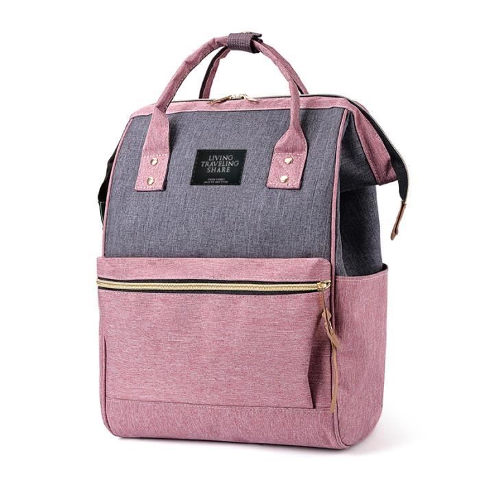 26cmx17cmx39cm - gris rose - Coréenne Style oxford Sac À Dos Femmes plecak na laptopa damski mochila para ado