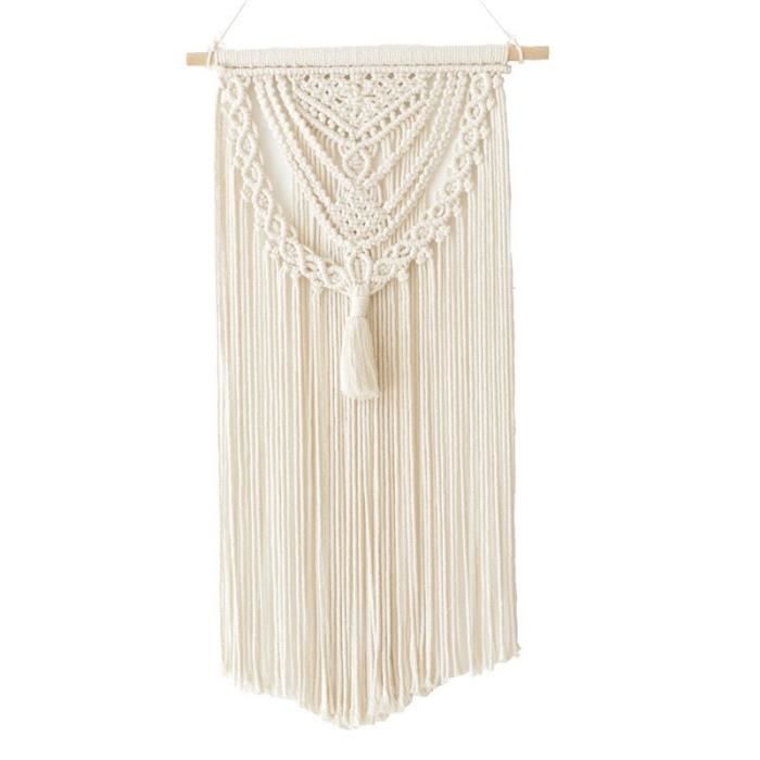 Décoration Murale En Macramé Fait Main - Style Bohème - Dimensions 40x120 Cm - Pour Toutes Les Pièces