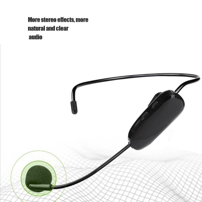 Micro-cravate Sans Fil LinQ W737 - Lavalier Avec émetteur 30m - Noir - Neuf