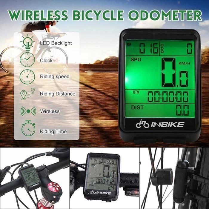 Compteur de vitesse vélo étanche Cycle sans fil Compteur vélo compteur