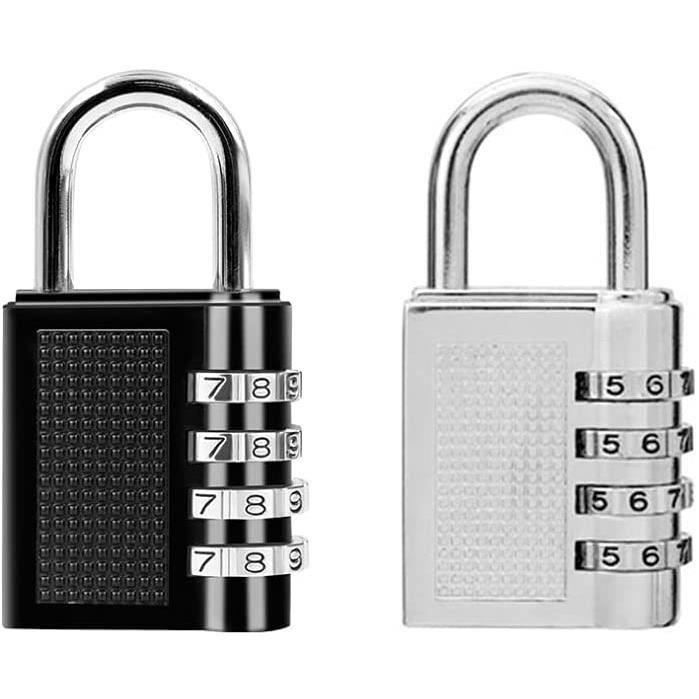 MIRKUZI Lot De 2 Cadenas à Combinaison Cœur – Mini Cadenas Mignons 3 Chiffres Étanchés, Noir & Rouge – Bagages, Sacs, Casiers & Voyage