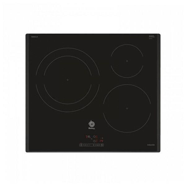 Balay 3EB965LR Table de cuisson à induction 3 plaques de cuisson Niche largeur : 56 cm profondeur : 49 cm avec bord à facettes - vue 2