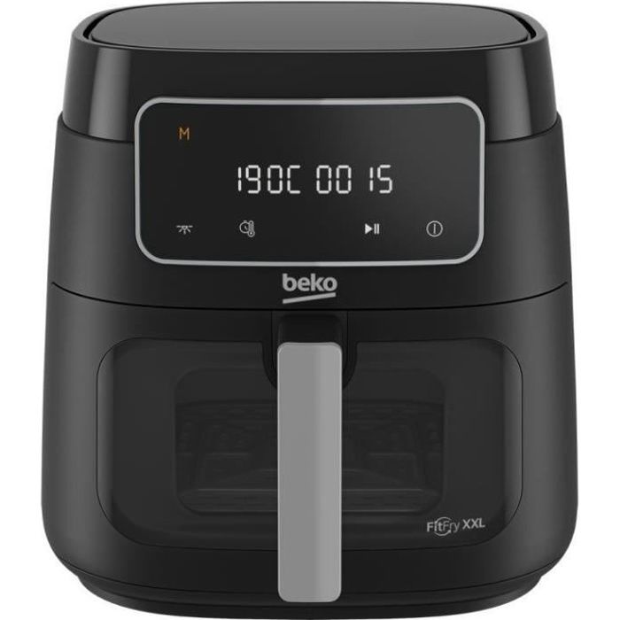 Friteuse multifonction à air chaud - BEKO - FRL3374B - 1900 W - 7,6 L pour 2 kg de frites - Ecran LCD tactile - Noir