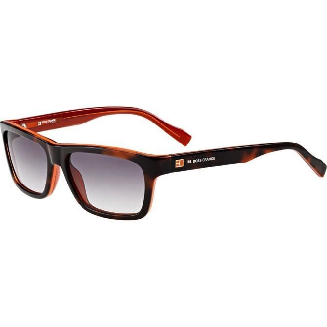 BOSS Orange lunettes de soleil 0195 7KI EU Noir & Gris Marron Havane Dégradé Gris 