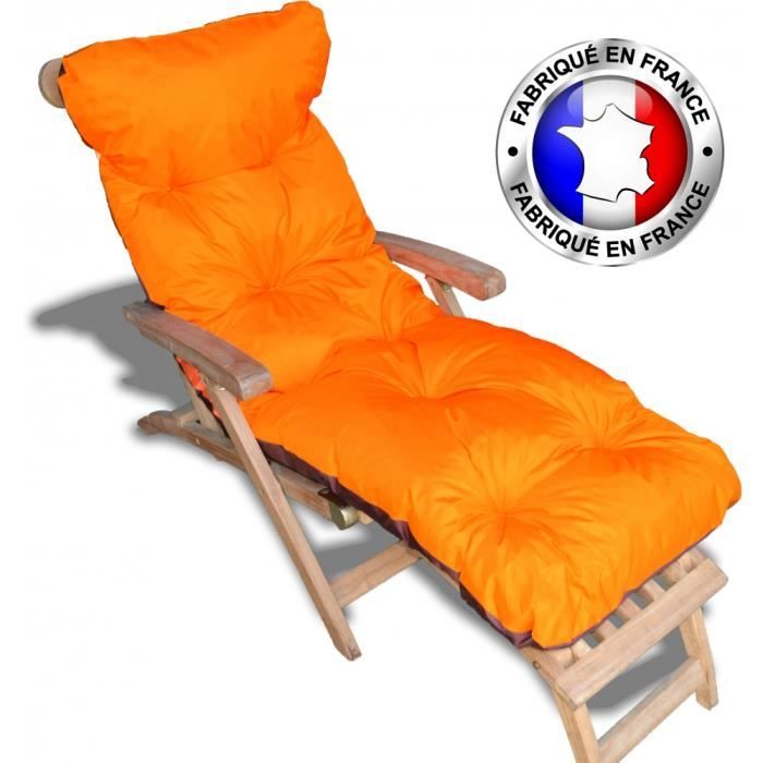 Coussin Chaise Longue Inclinable Rembourré Patio Vacances Café Chaise Non Inclus. Jardin Voyage Keyohome Coussin Bain de Soleil Épais pour Extérieur 
