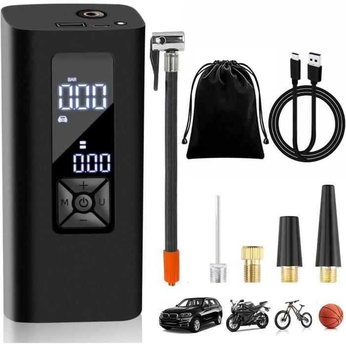 COMPRESSEUR À AIR Portatif 6000mAh Mini Gonfleur Electrique 150PSI COMPRESSEUR À AIR Portatif 6000mAh Mini Gonfleur Electrique 150PSI