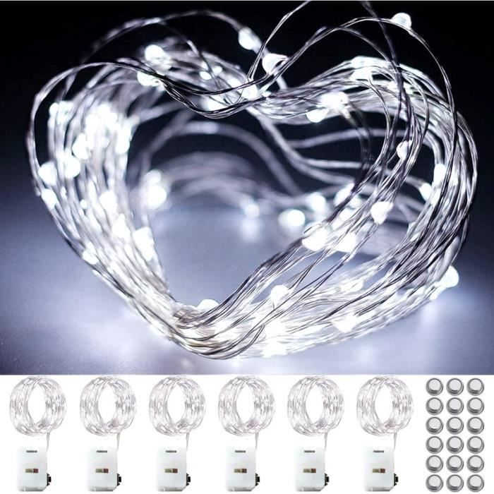 Lot de 3] Guirlande Lumineuse a Pile, 10M 100LED Guirlande Led à Pile avec Télécommande 8 Modes
