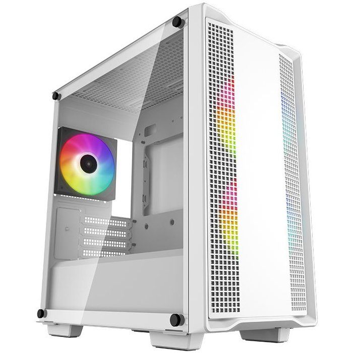 Boitier PC - DEEPCOOL - R-CC360-WHAPM3-G-1 - CC360 ARGB - Mini tour - Format Micro-ATX - 3 ventilateurs ARGB - Blanc