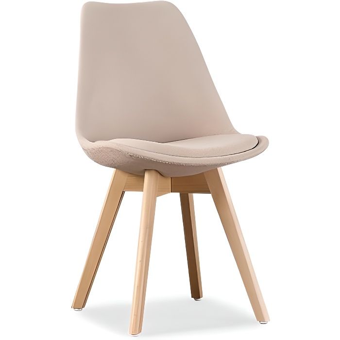 Chaise scandinave beige  Bjorn  DESIGNETSAMAISON  Cdiscount Maison