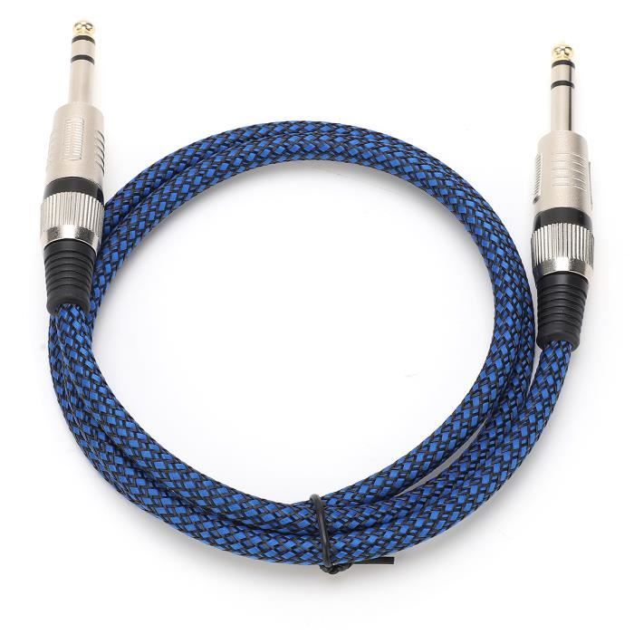 Câble Audio Stéréo Jack 6.35mm (1/4") - Pour Guitare, Instruments, Table De Mixage - Longueur 1,2m - Neuf