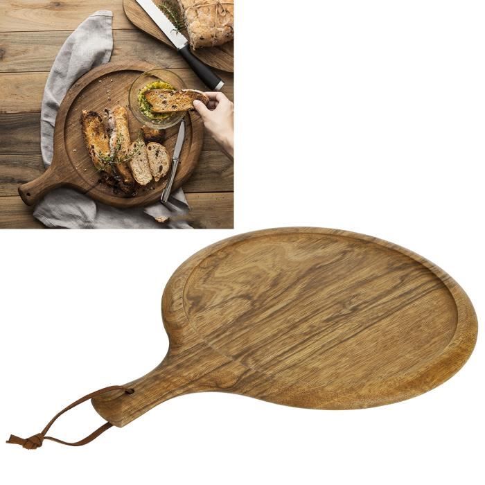 Planche à Pizza En Bois De Bouleau - 38x26 Cm - Pelle Longue Pour Four, Planche à Découper - Ustensile Cuisine Robuste