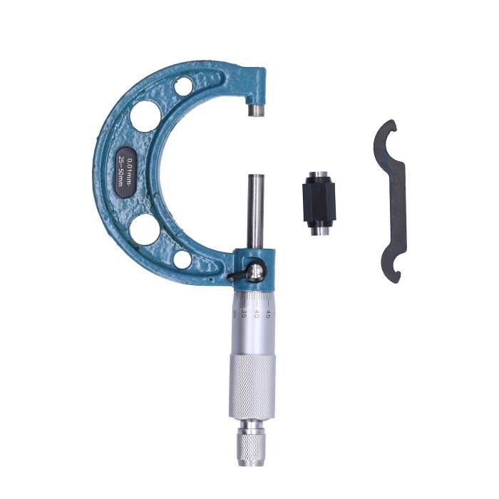 Micromètre Extérieur Acier Inox 75-100mm - Précision 0,01mm - Avec Clé Et Boîtier - Pour Mesures Précises