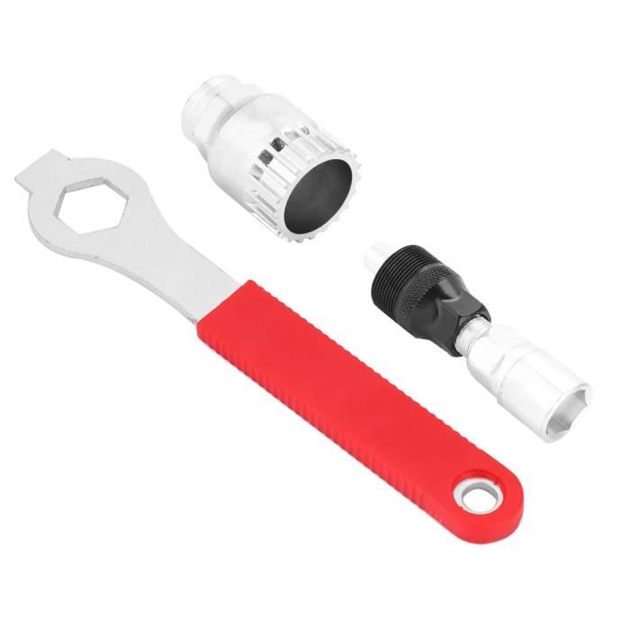 Lot De 3 Outils Pour Vélo : Extracteur De Manivelle, Extracteur De Pédalier Et Clé, Acier Carbone