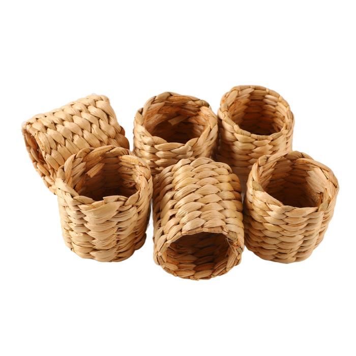 TOOSOAR 12 Pièces Ronds De Serviette, Ronds De Serviette Rustique,pour Décoration Table, Mariage, Fête