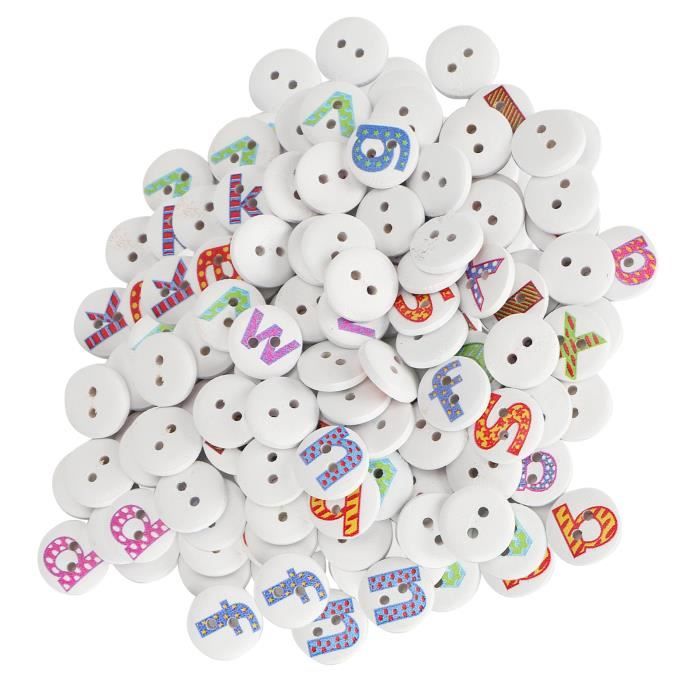 Lot De 200 Lettres En Bois Mélangées, Non Peintes, Décorations DIY
