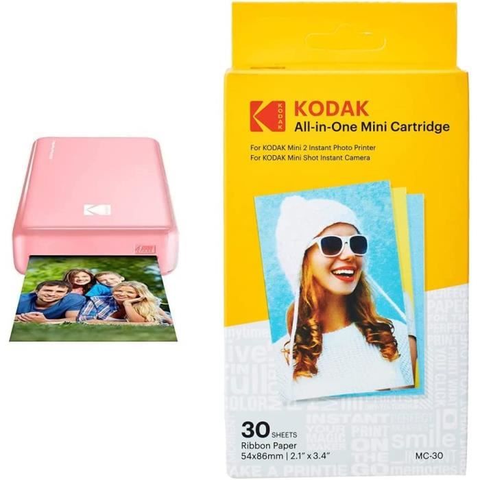 KODAK Imprimante Photo Mini 2 HD Rose Mini 2 Photo Printer