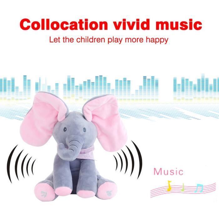 Peluche Elephant Musique Electrique Elephant Cache Cache Jouet Jouet Pour Bebe Cdiscount Maison