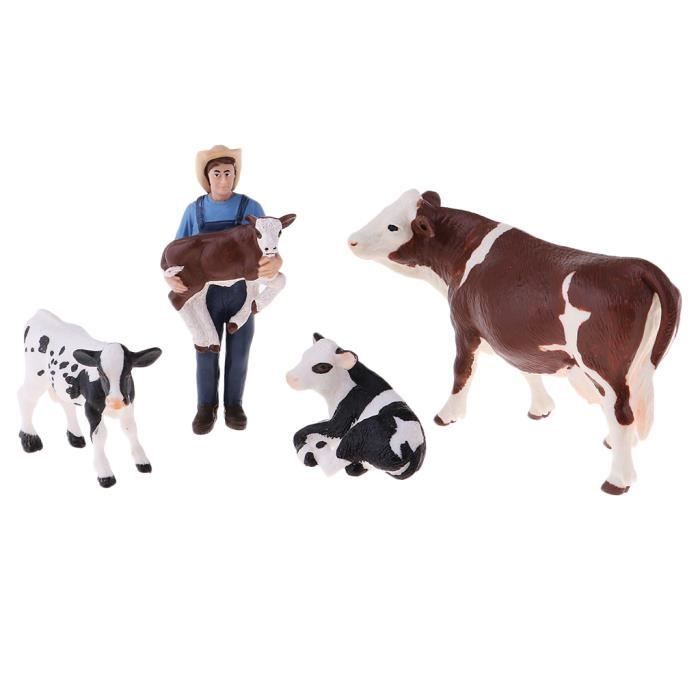 9 Figurines Debout Agriculteurs Et Personnes Pour Ferme Jouet - Lot De Personnages D'action