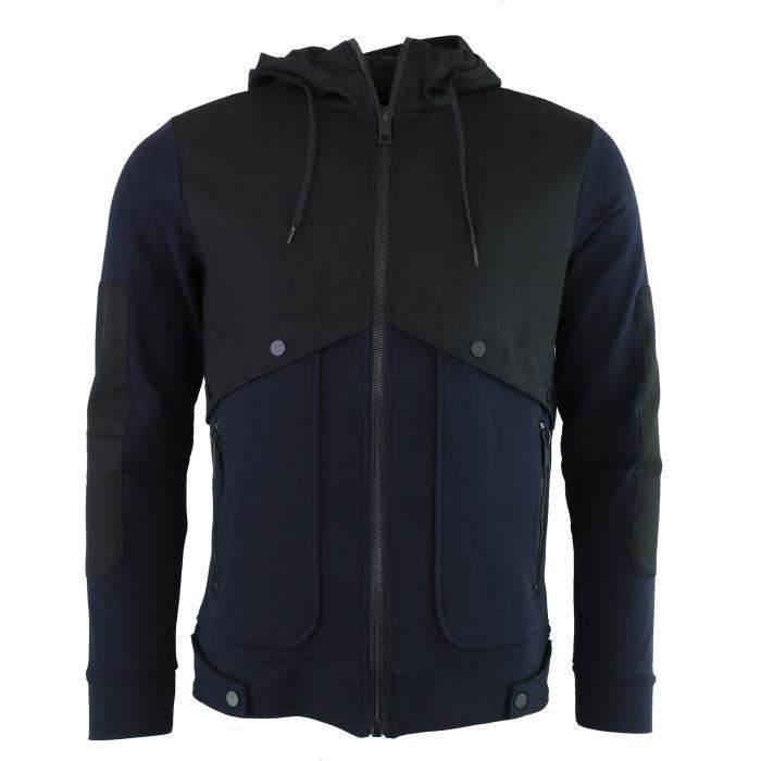 Antony Morato Veste A Capuche Bicolore Noir Et Bleu Mmfl00343 Homme Noir M Noir Achat Vente Blouson Cdiscount
