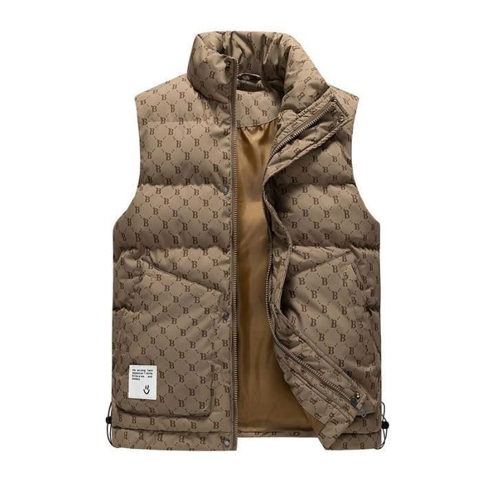 Gilet D'hiver Sans Manches Homme - Polaire épaisse - 5 Poches Zippées - Coupe-vent Décontracté - 5